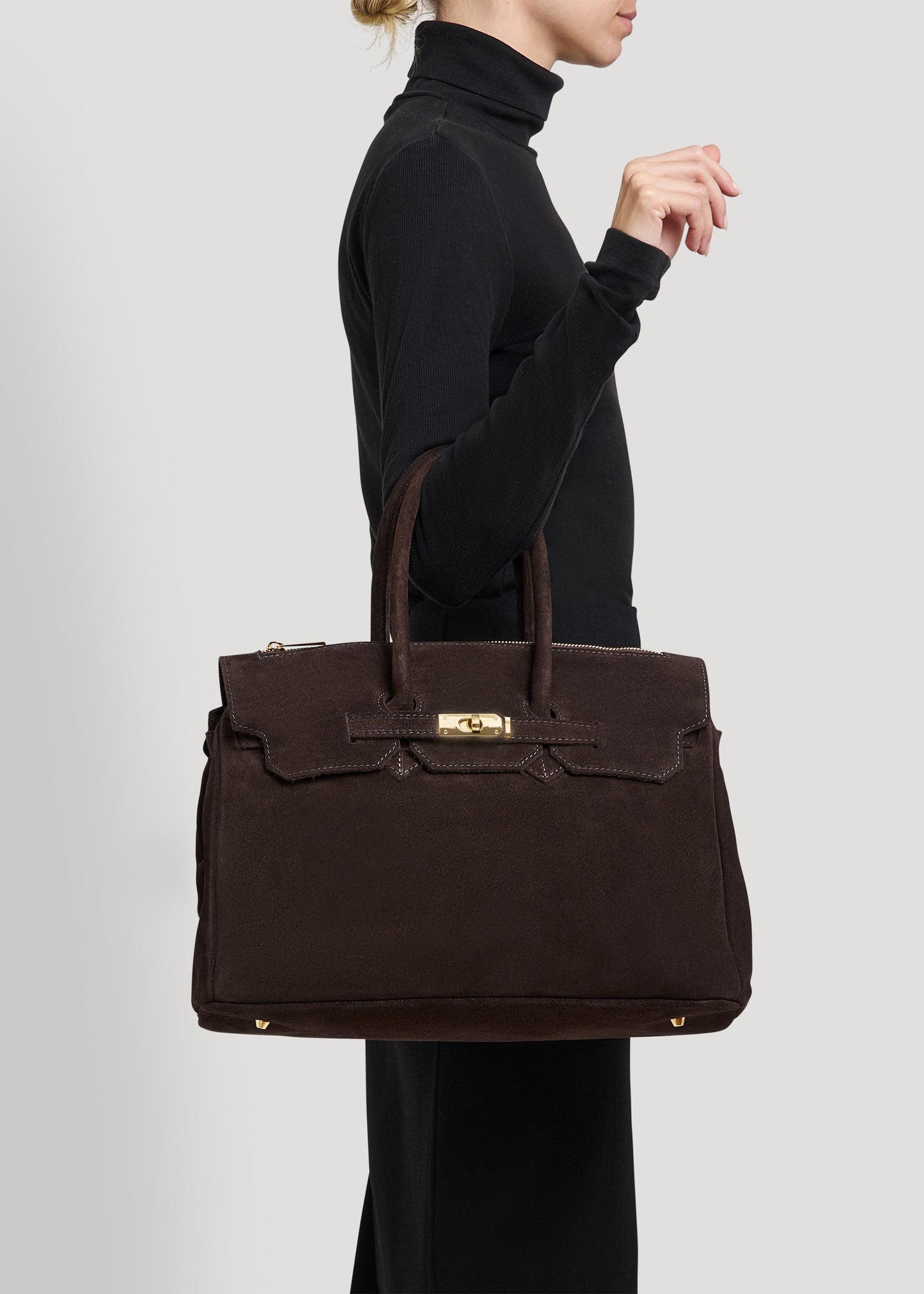 Borsa Elizabeth in Camoscio Testa di Moro