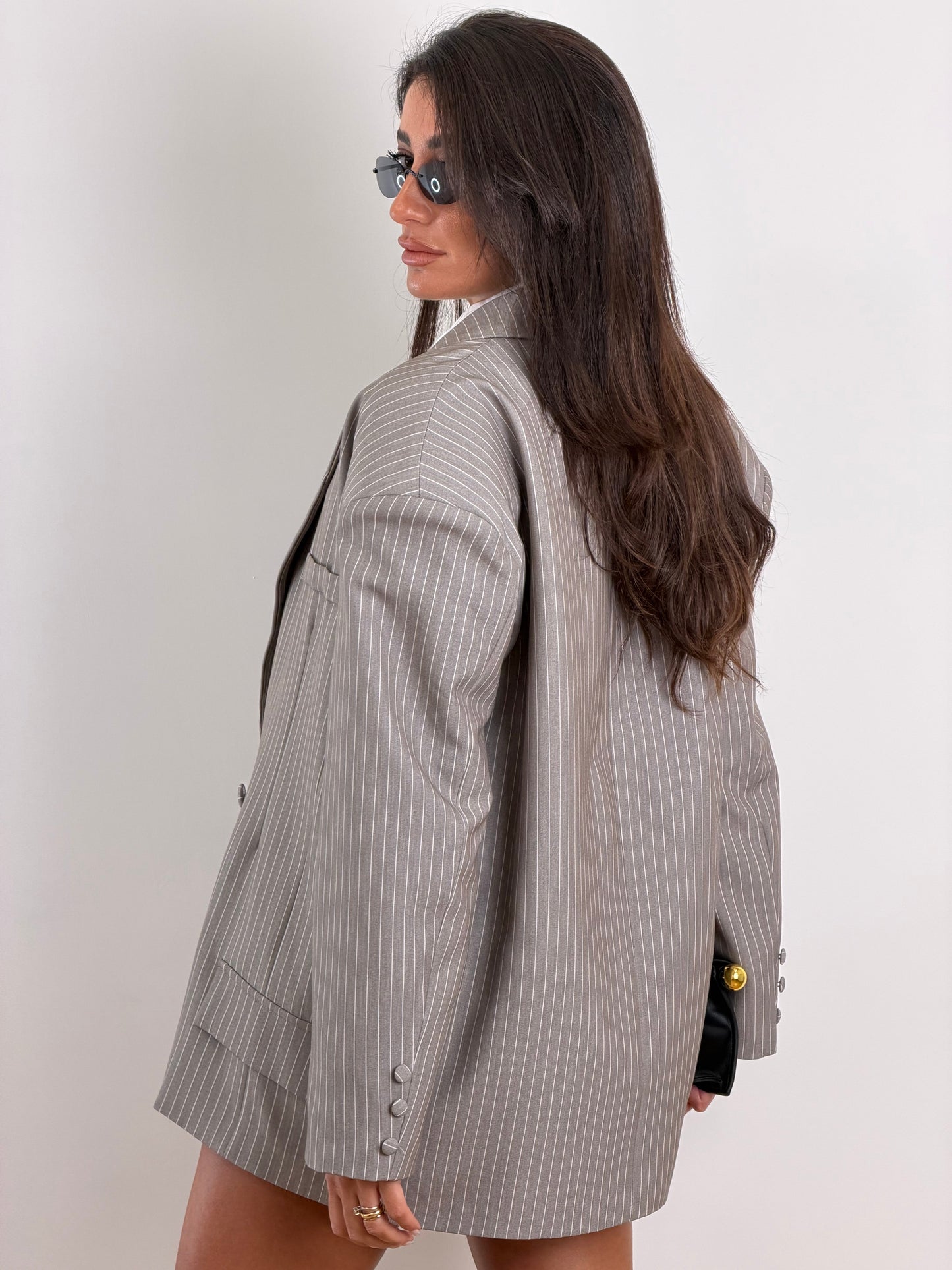 Blazer Grigio Gessato V13571