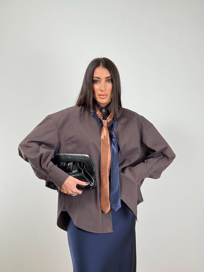 Camicia CRAVATTE marrone 46401