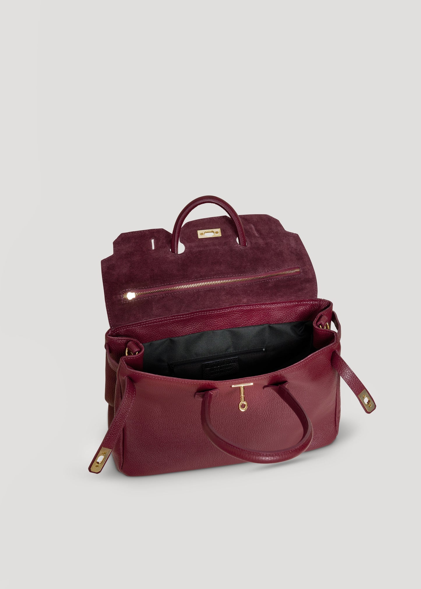 Borsa Elizabeth in Pelle Togo Borgogna