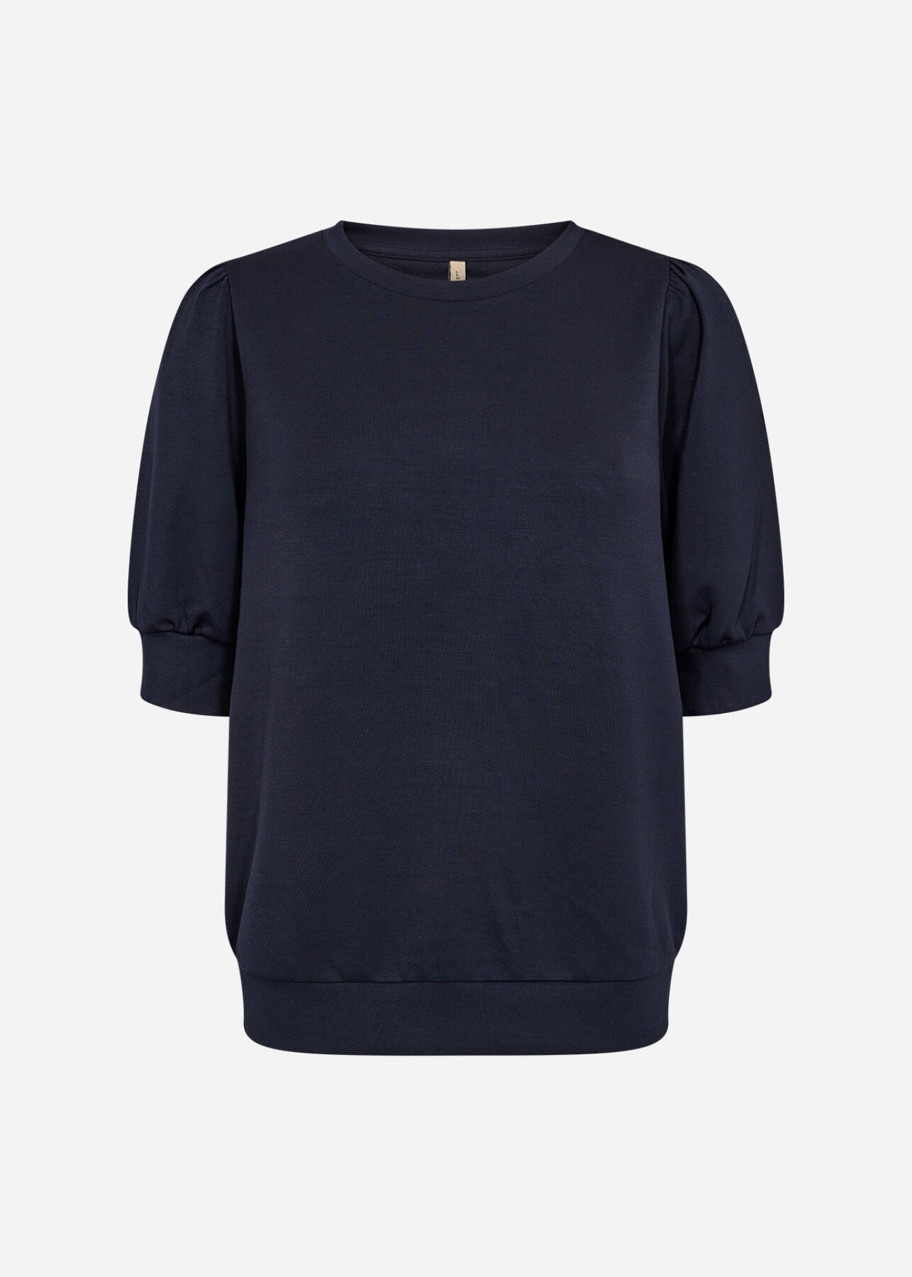 Elena™ – Blusa de Felpa con Mangas Cortas Azul Marino