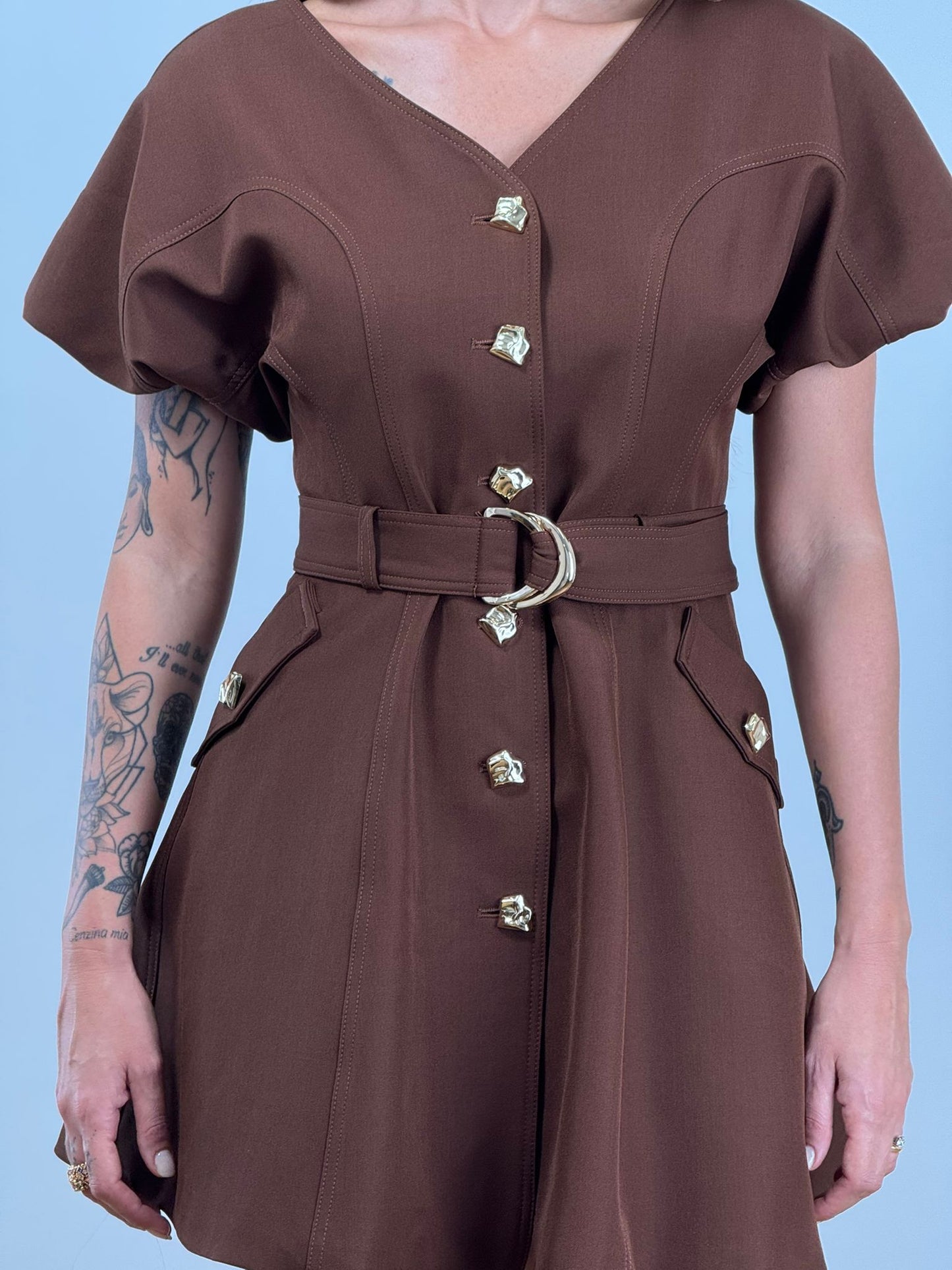 Abito CHEMISIER BROWN R11686