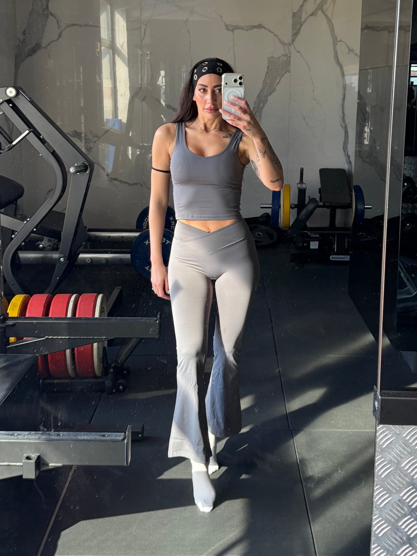 Coordinato fit canotta 07011 grigio