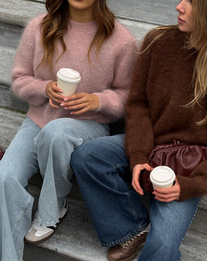 TAMARA MOHAIR KNIT LICHT ROZE