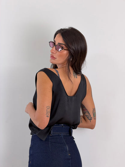 Canotta silk black 23373