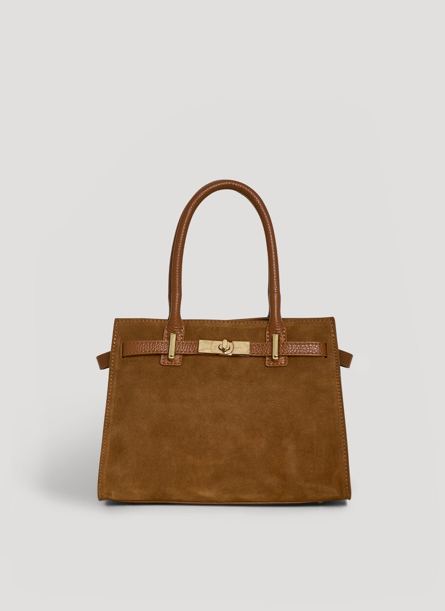 Borsa Grace in Camoscio e pelle Togo Cuoio