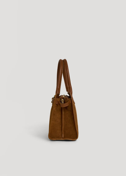 Borsa Grace in Camoscio e pelle Togo Cuoio