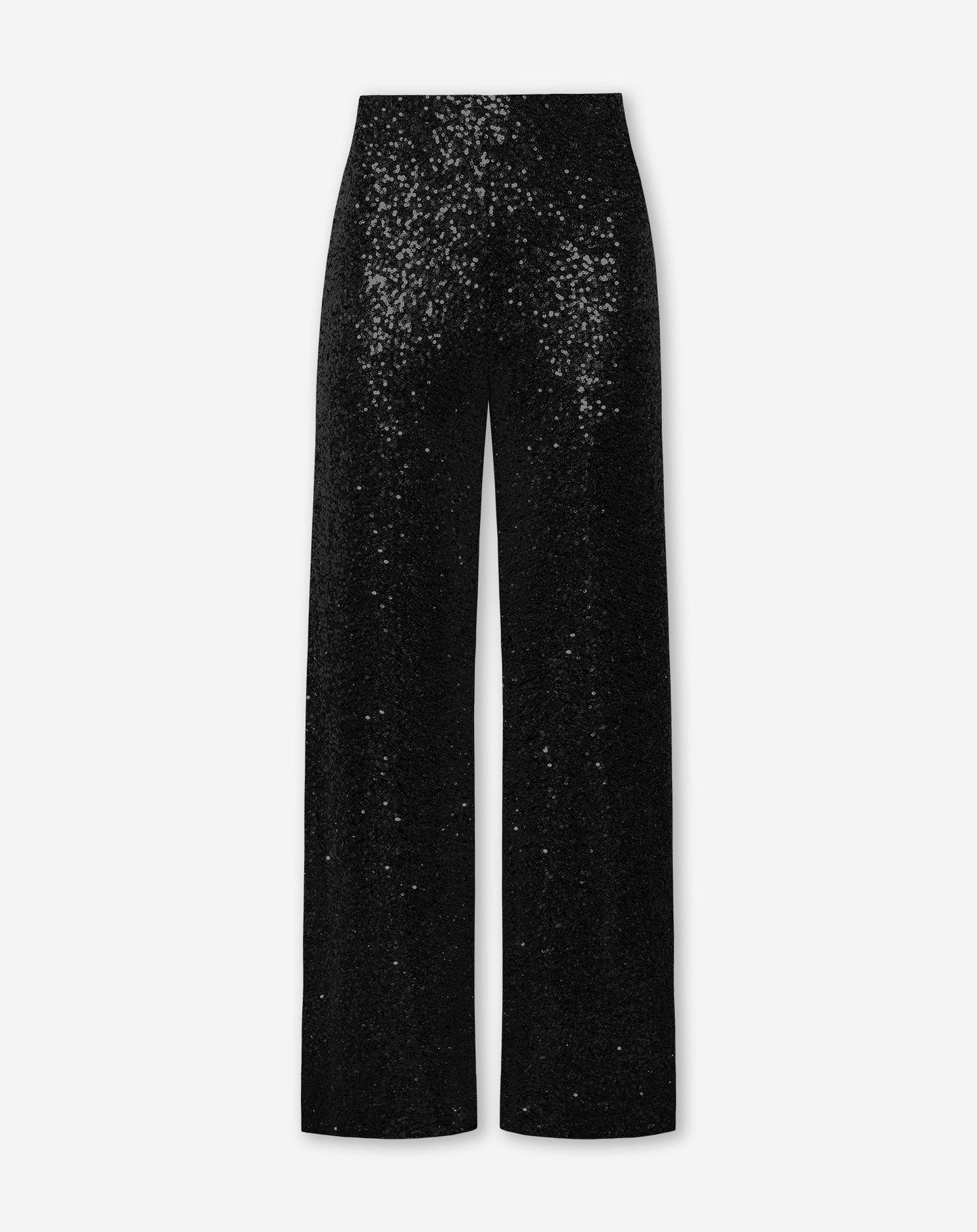 SEQUINS STRAIGHT LEG PANTALON PETITE ZWART