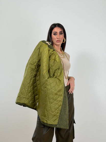 Blazer cappotto imbottito verde 48320