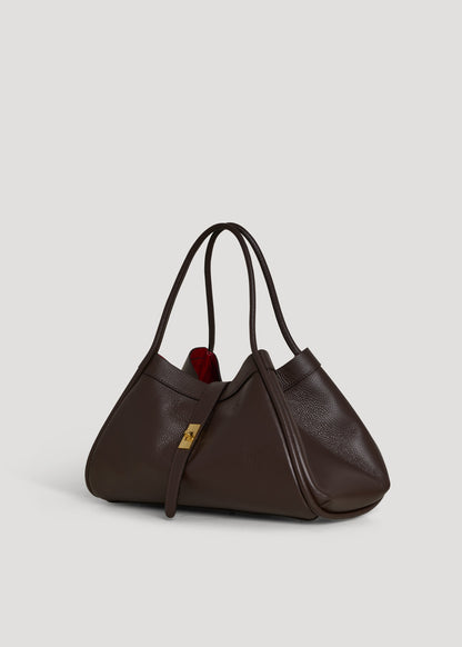 Borsa Mayfair in Pelle Togo Testa di moro