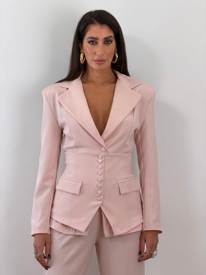 Tailleur corsetto rosa 6865