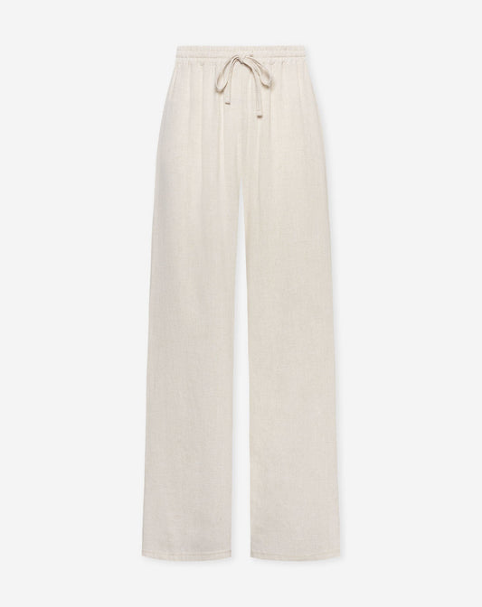 LINDE STRAIGHT LEG PANTS PETITE BEIGE