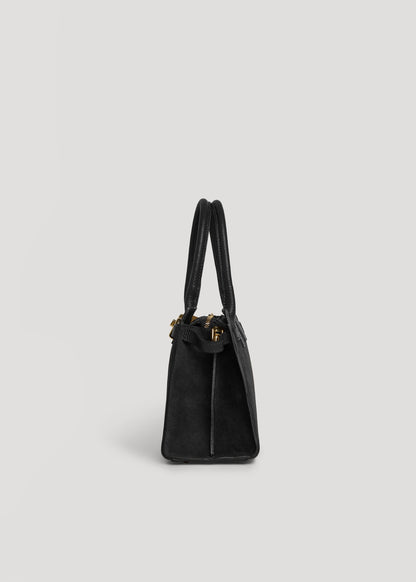 Borsa Grace in Camoscio e pelle Togo Nera