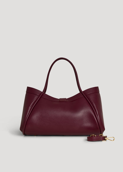 Borsa Mayfair in Pelle Togo Borgogna