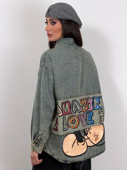 Camicia denim topolino V11991