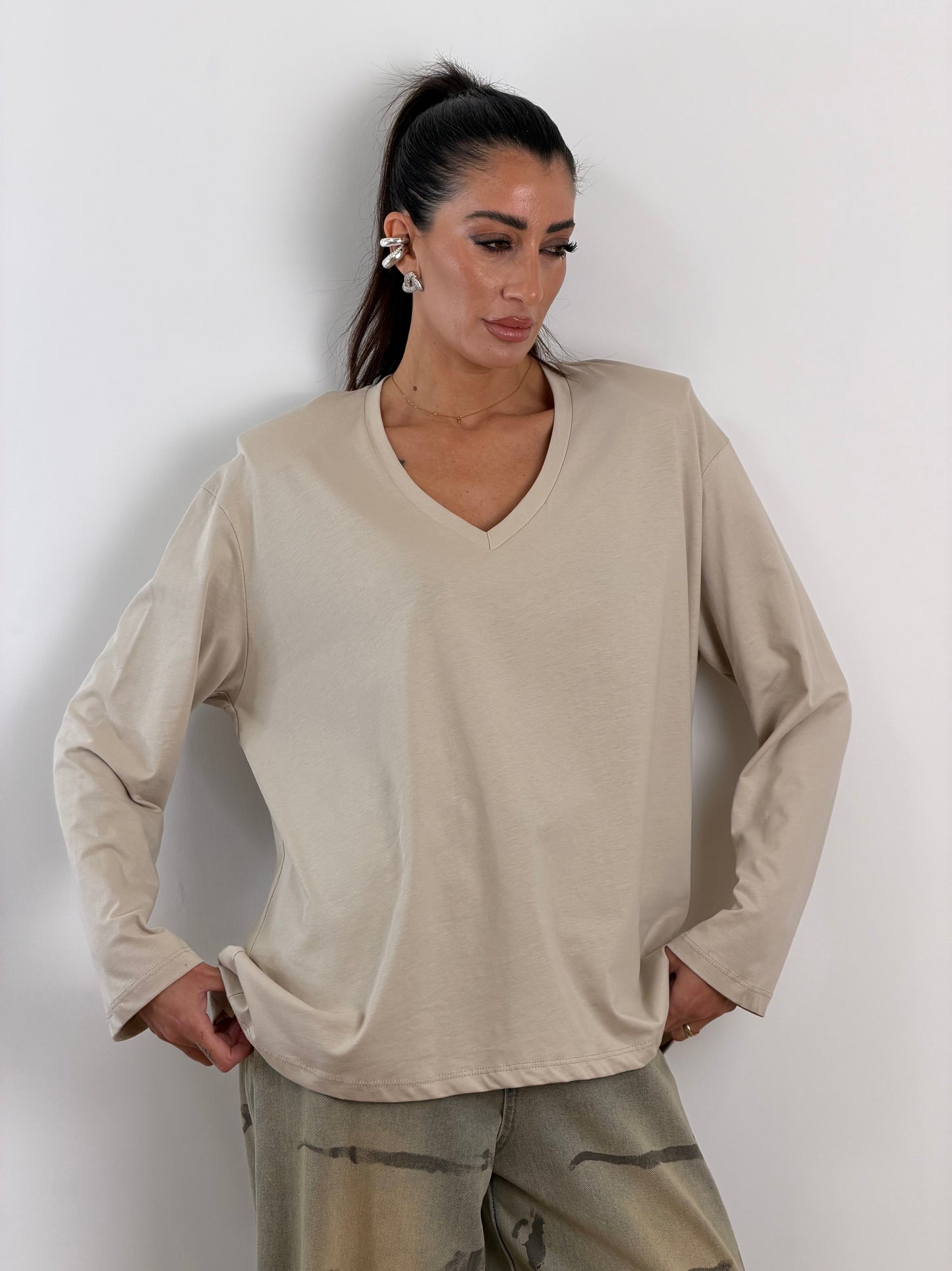 T-shirt Just West sabbia 2320