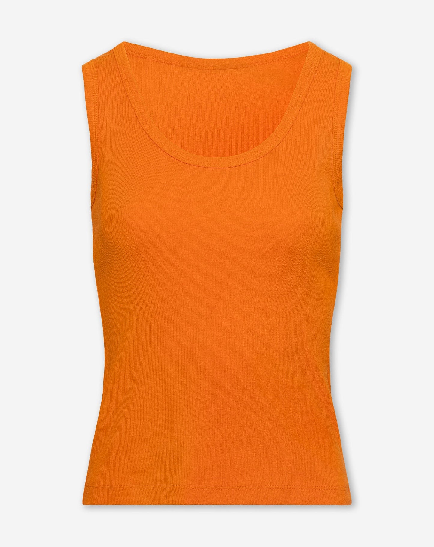 RIBBED SINGLET ORANJE