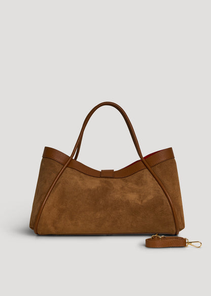 Borsa Mayfair in Camoscio e Pelle Togo Cuoio