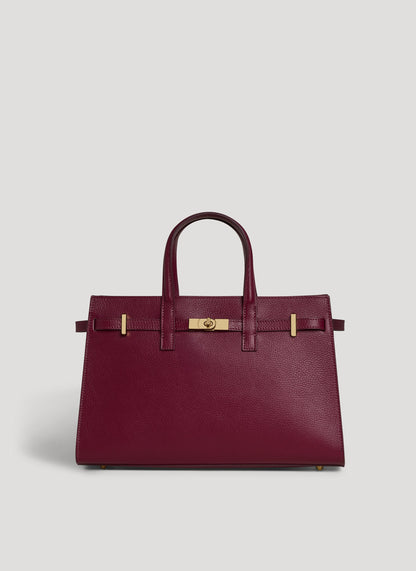 Borsa Sveva in pelle Togo Borgogna