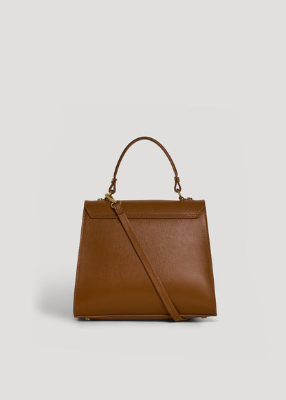 Borsa Zaira in Vera pelle Saffiano Cuoio
