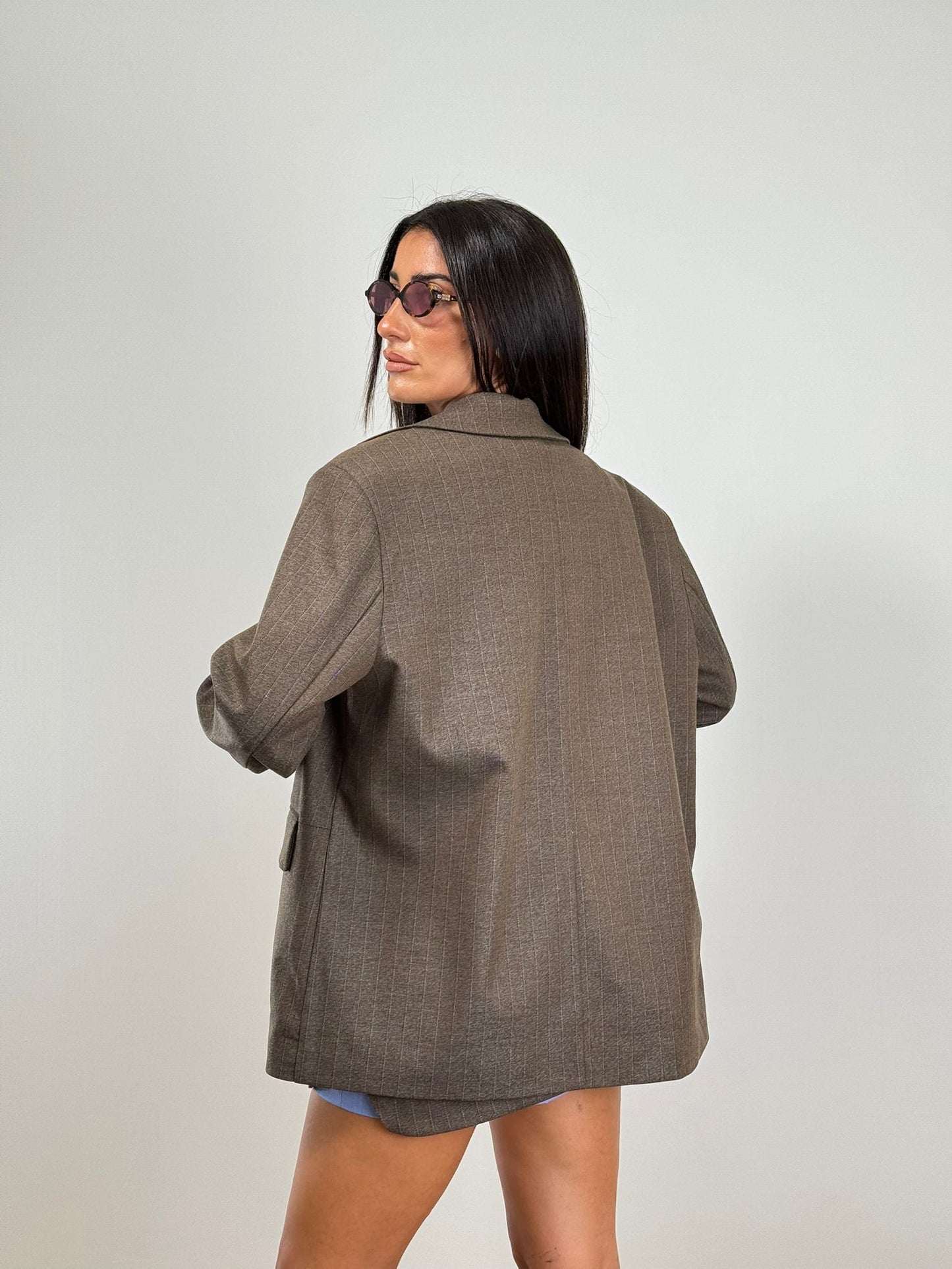 BLAZER OVER GESSO LUMINA marrone LD3310