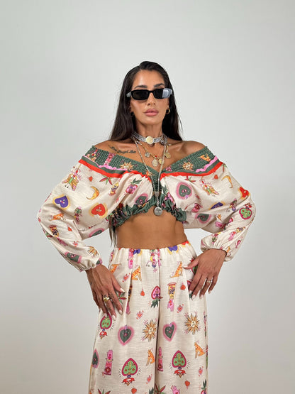 Coordinato TROPICANA CUORE SACRO 60981