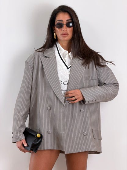 Blazer Grigio Gessato V13571