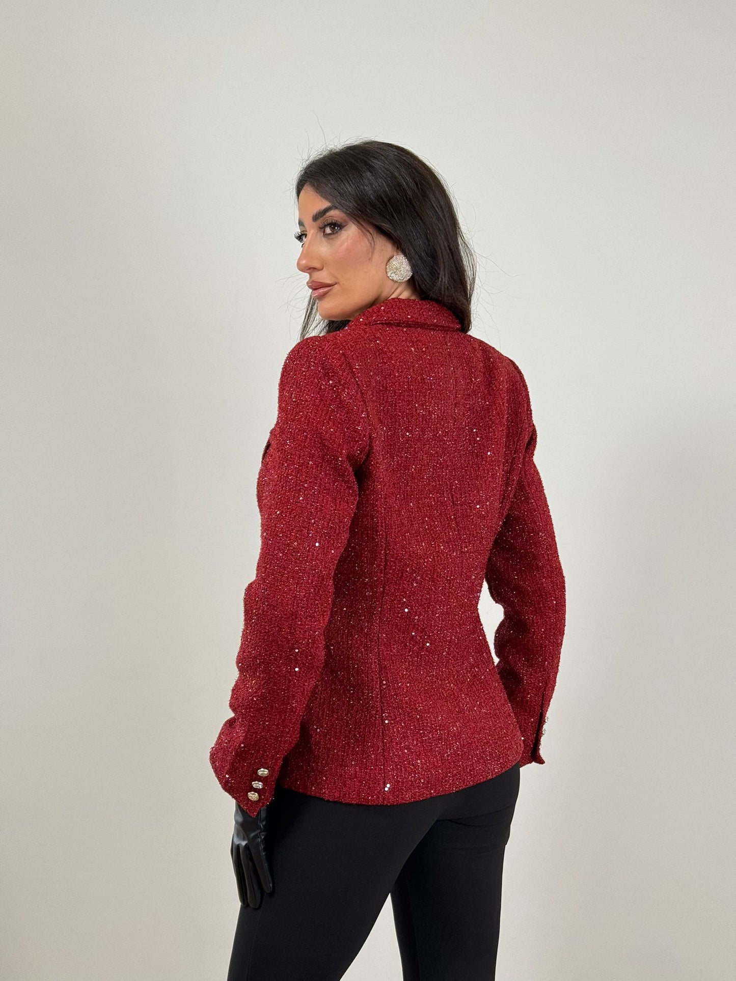 Giacca doppio petto  rossa V2521-E