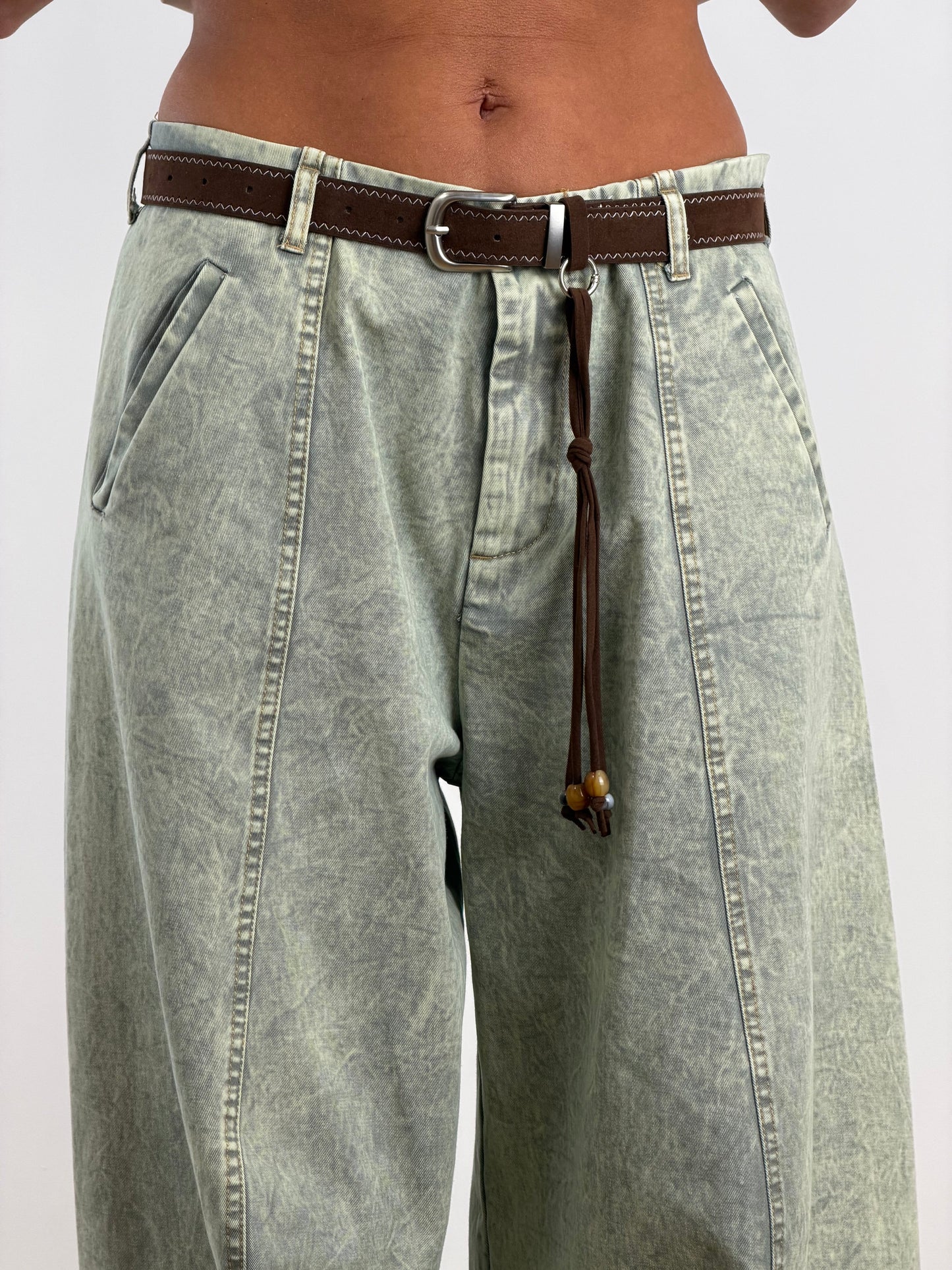 Jeans sfumato verde TR811