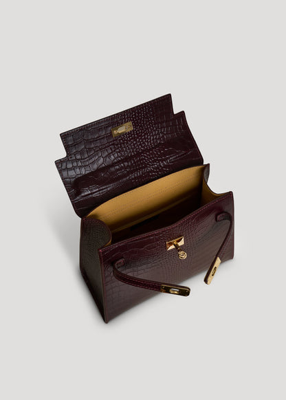 Borsa Zaira Limited Edition in Pelle Coco Bordeaux