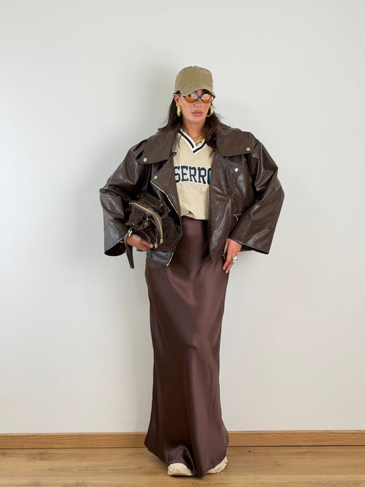 Giacca Biker Brown HM534