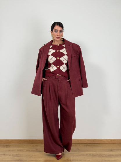 Tailleur bordo easy chic 12550