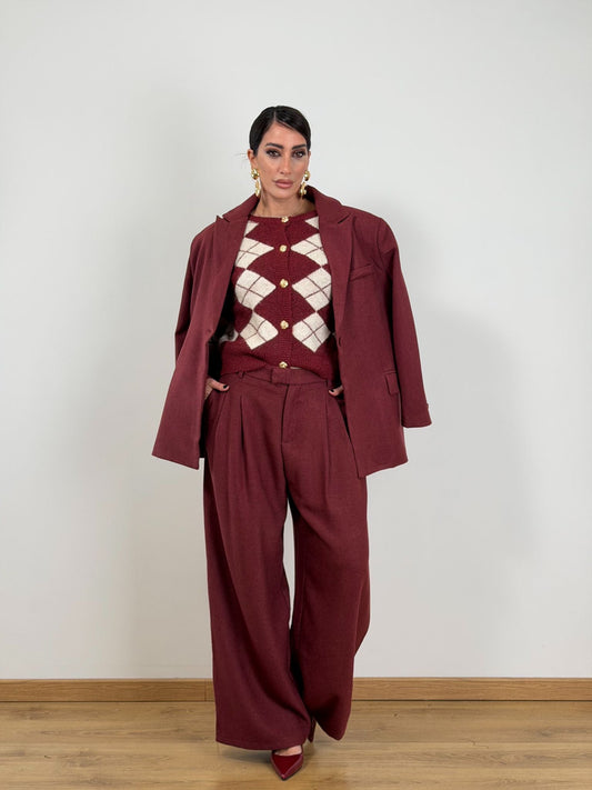 Tailleur bordo easy chic 12550