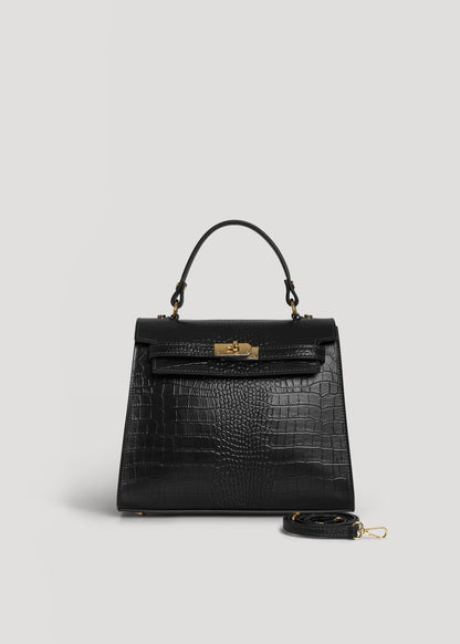 Borsa Zaira Limited Edition in Pelle Coco Nera
