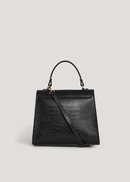 Borsa Zaira Limited Edition in Pelle Coco Nera