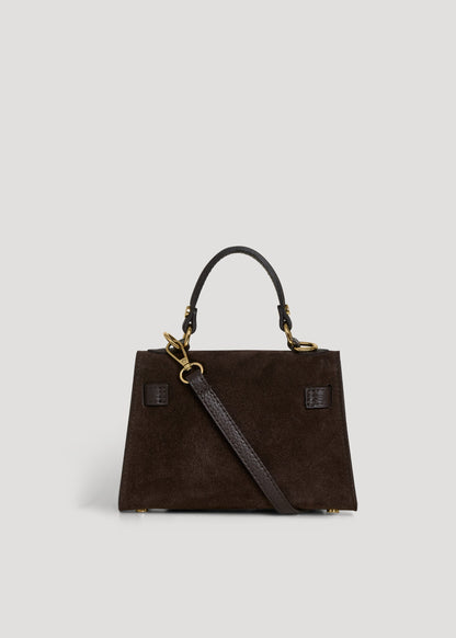 Borsa Victoria in Camoscio e Pelle Testa di Moro