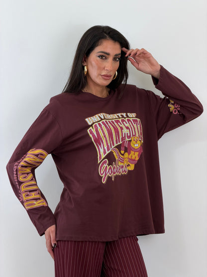 T-shirt Minnesota Bordò 876.