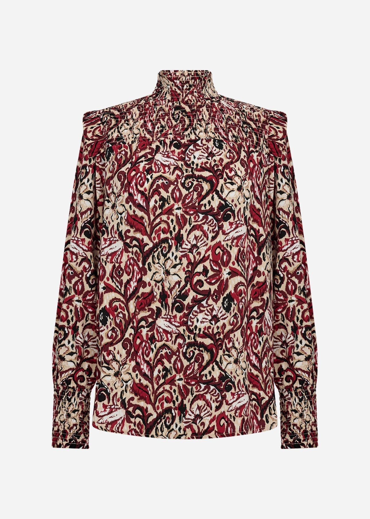Isabella™ – Blusa Floral de Cuello Alto