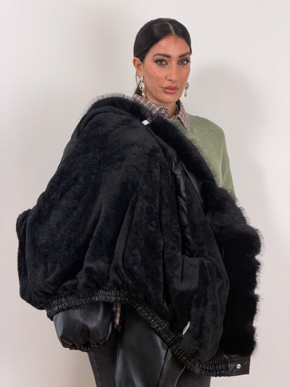 Bomber ecopelle nero imbottito12082