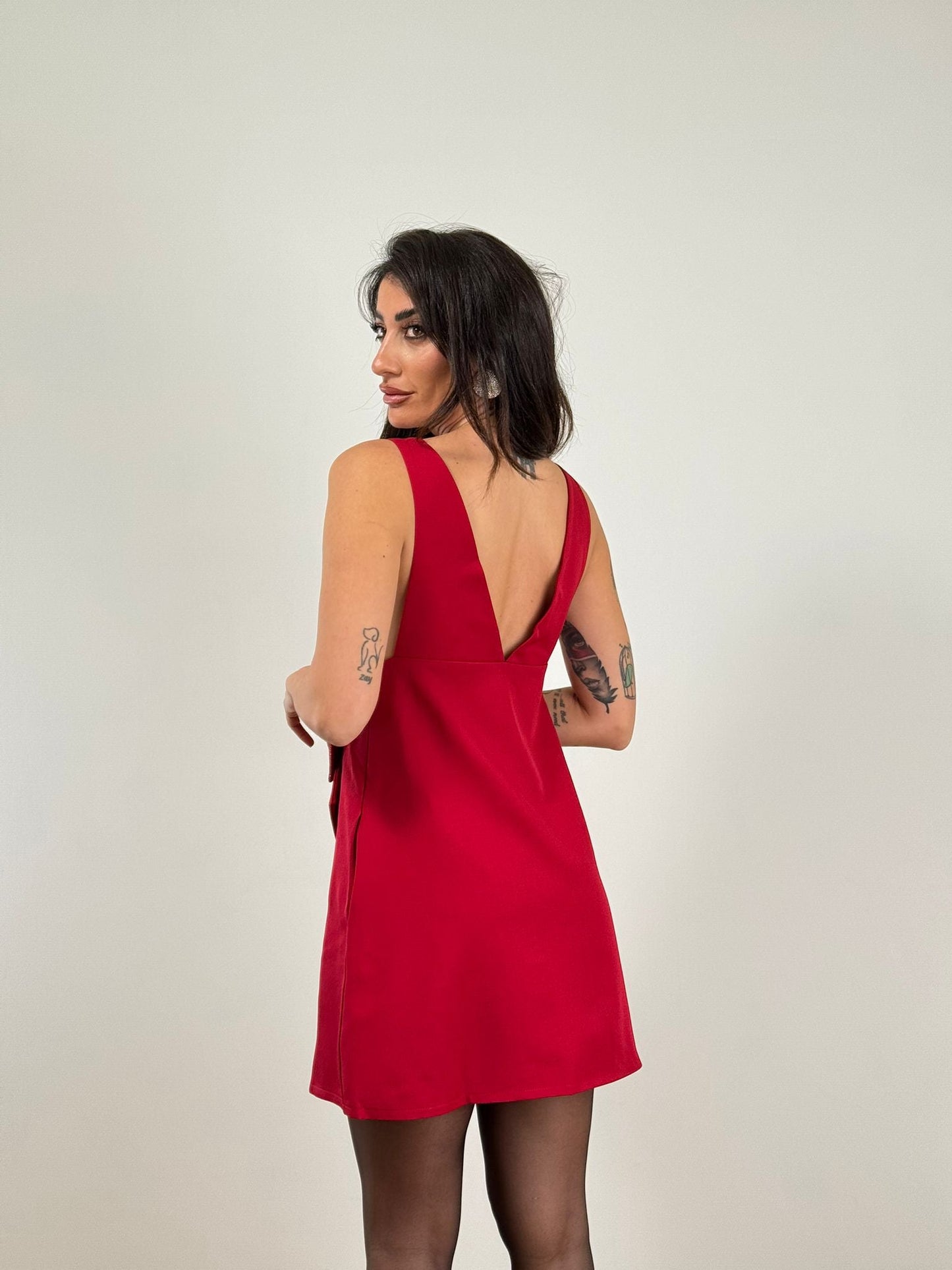 Abito Fiocco rosso R7559.