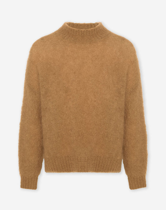 LEAH MOHAIR KNIT CAMEL