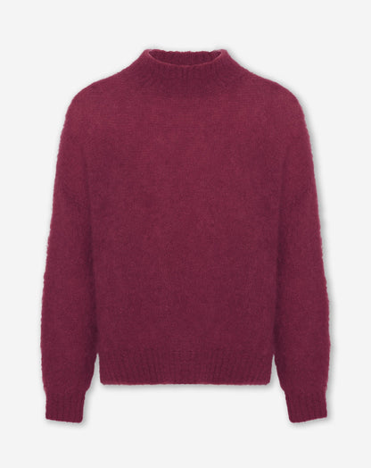 LEAH MOHAIR KNIT CHERRY