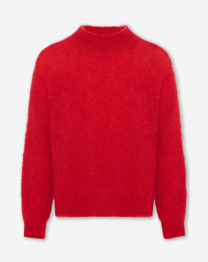 LEAH MOHAIR KNIT RED