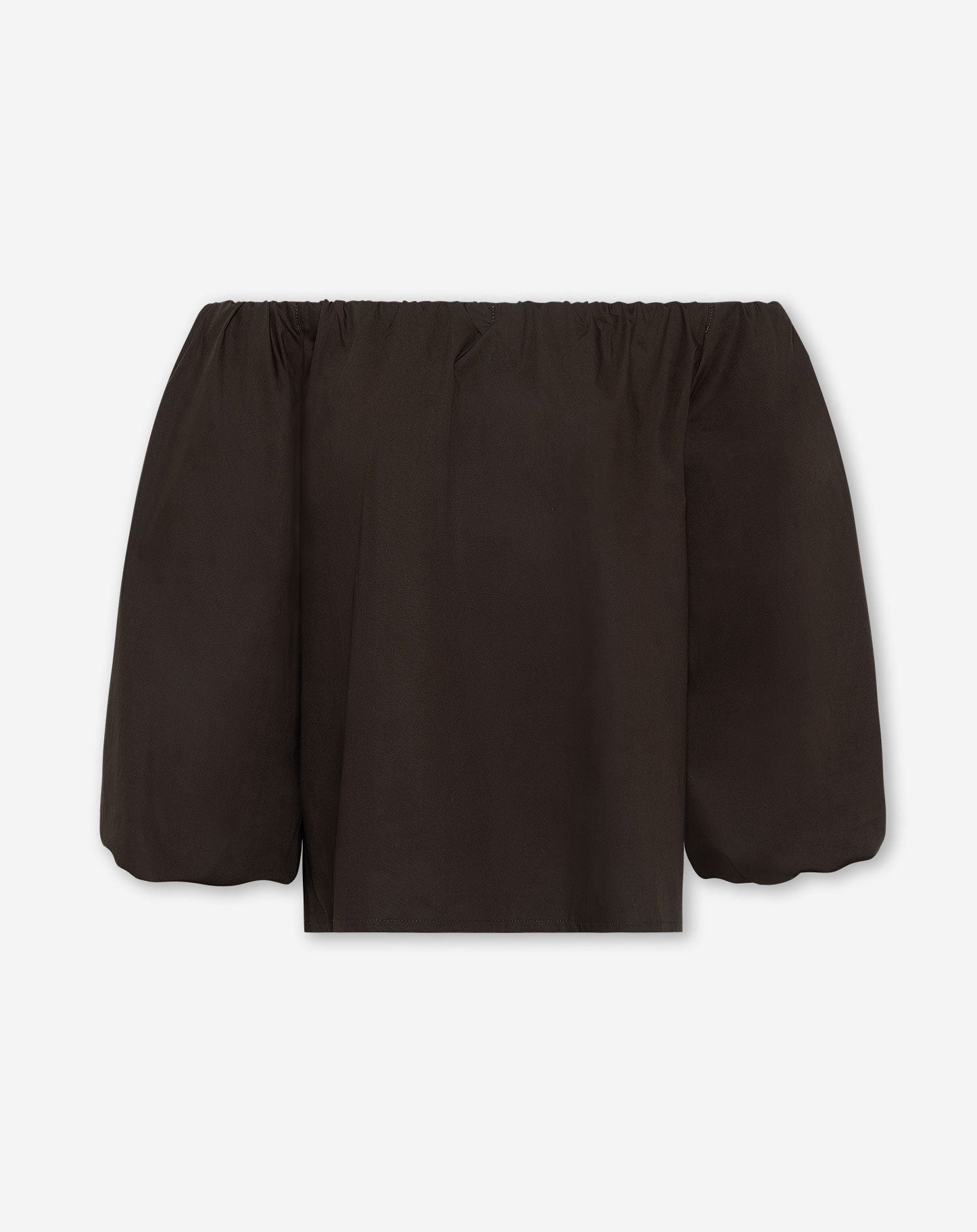 OFF SHOULDER PUFF SLEEVE TOP BRUIN