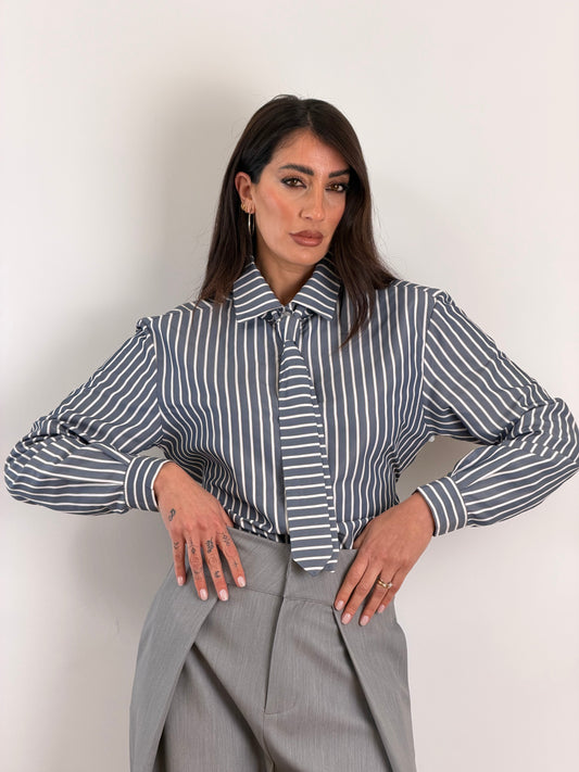 Camicia cravatta blue m13410