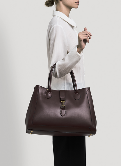 Borsa Chloe in pelle spazzolata Testa di moro