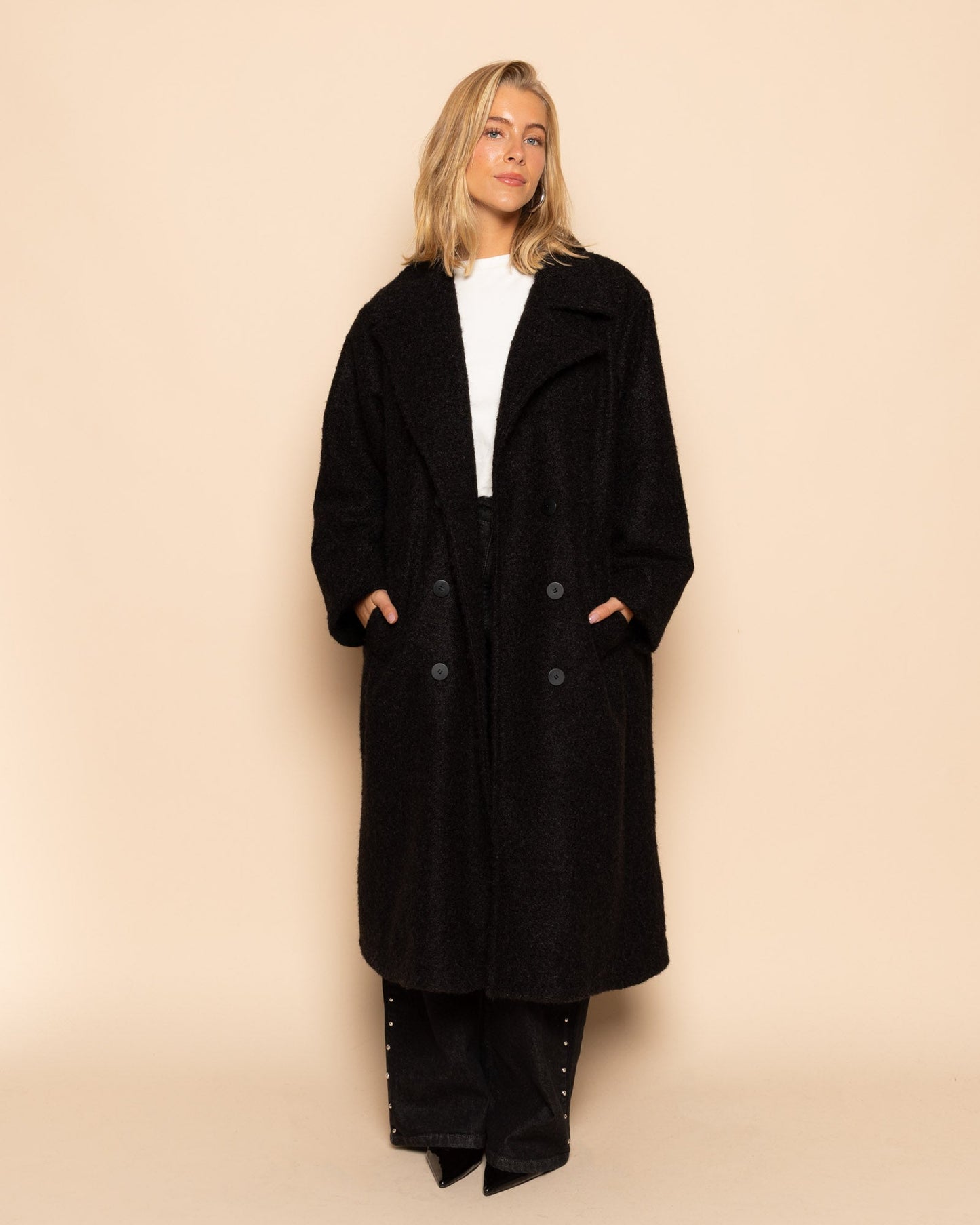 ISABEL LONG COAT ZWART