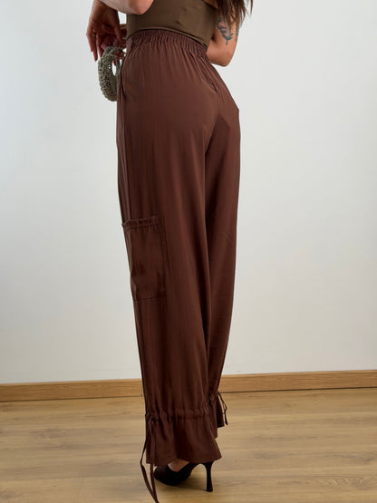 Pantalone Harem marrone 11528.