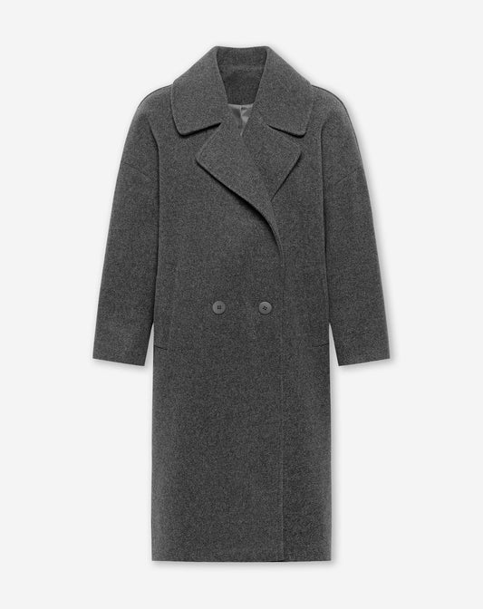 EMMA LONG COAT DONKERGRIJS