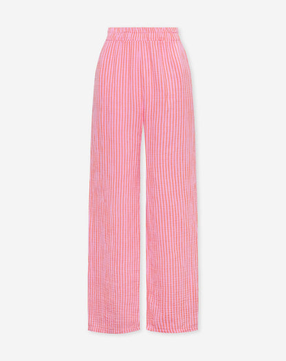 STRIPE MOUSSELINE STRAIGHT LEG PANTS PETITE PINK